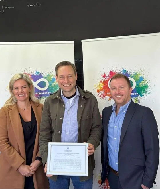 (L-R) Board Member, Annabel Sall, MSP, Liam Kerr, and A-ND CEO, Billy Alexander